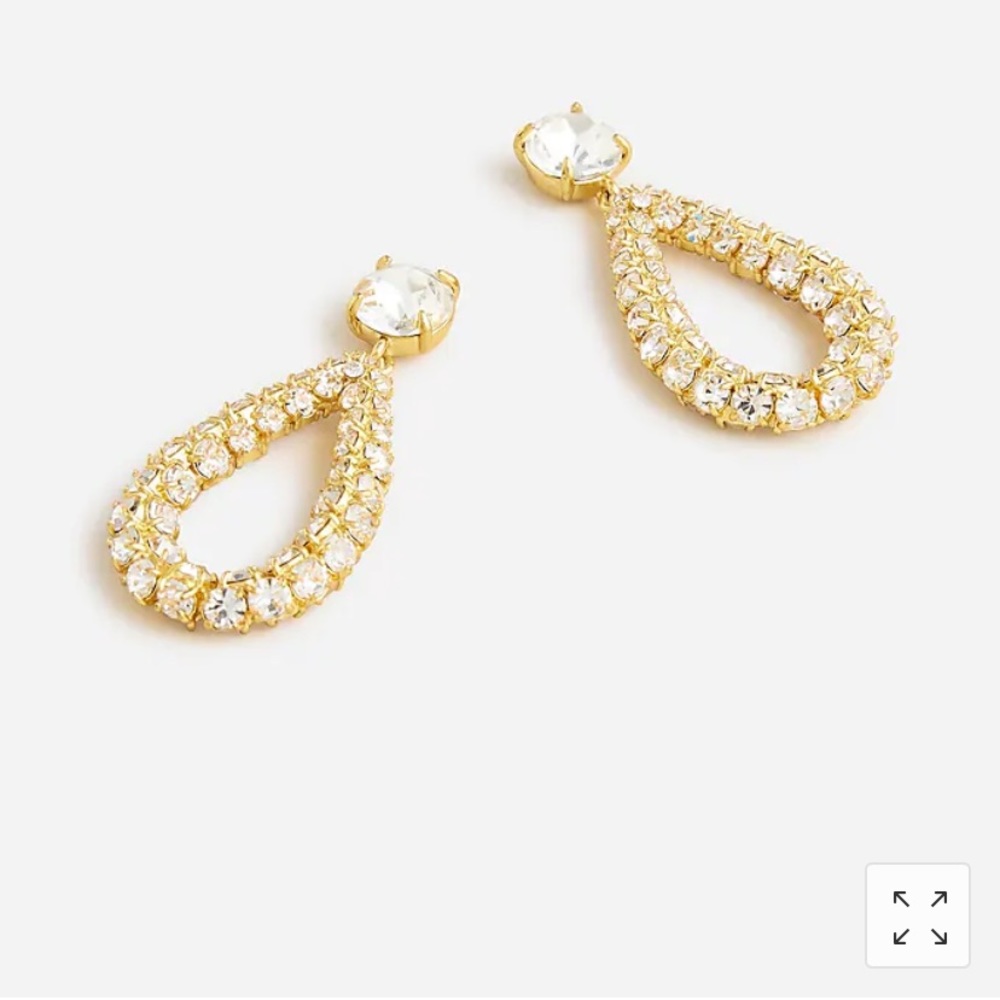 J.crew Faceted‎ crystal teardrop earrings